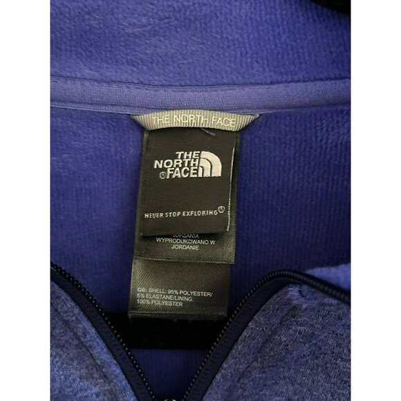 The North Face Women's Purple Full Zip Jacket Green Logo Size Medium EUC - Picture 3 of 5